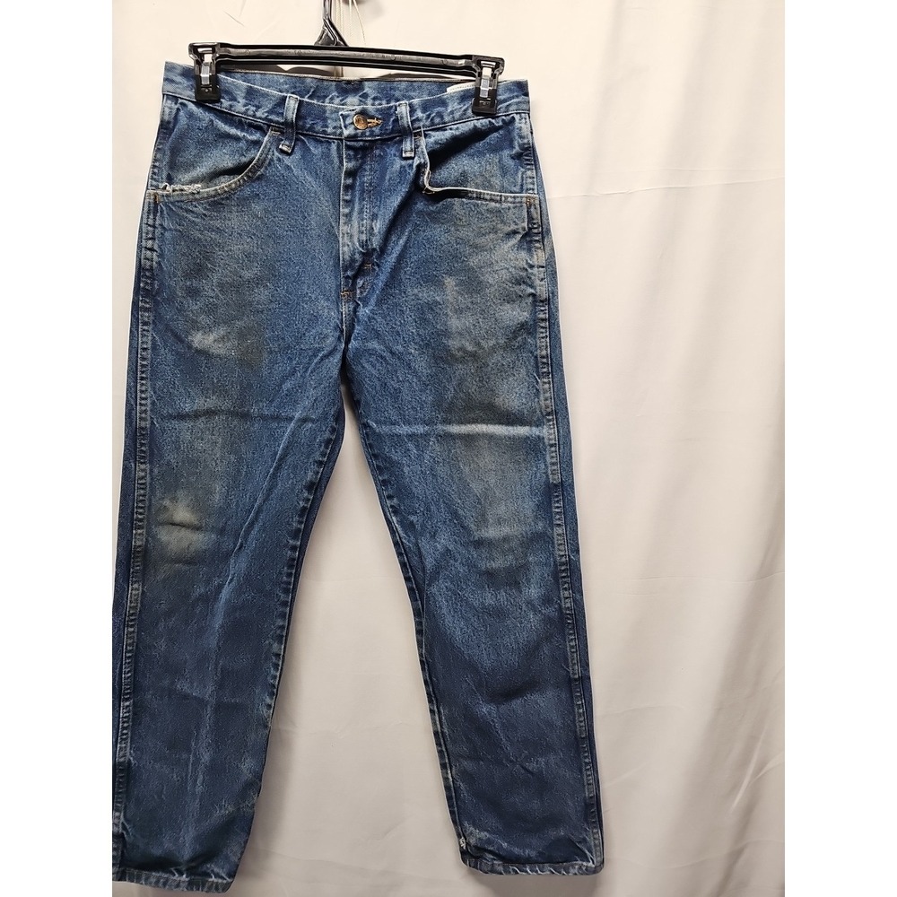 Rustler Mens Blue Straight Leg Medium Wash Denim Jeans‎ Work Cotton Size 33x30 - Picture 4 of 16